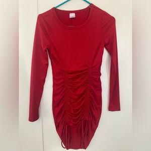 No boundaries red bodycon